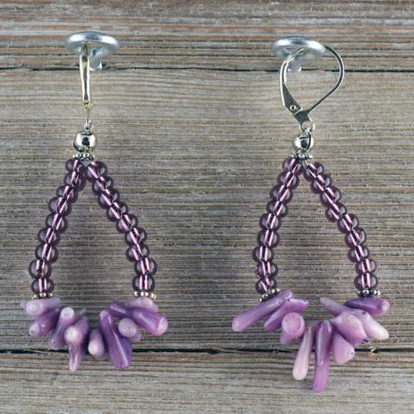 Purple Coral & Agate Necklace Set - Picture 2 of 4